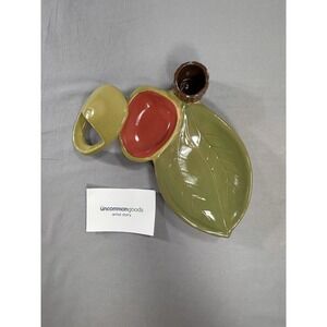 Uncommon‎ Goods Ceramic Olive Serving Dish Leaf Pattern Kitchen Entertaining USA